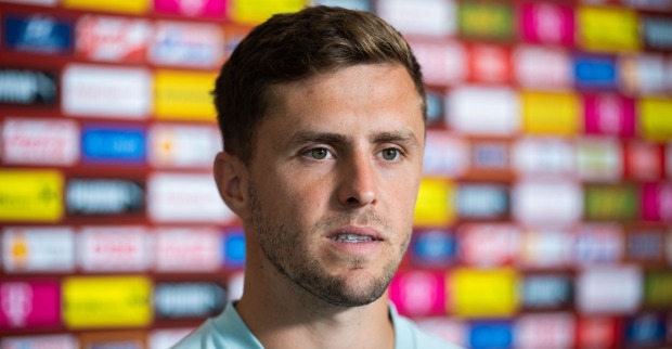 Christoph Baumgartner bei einem Medientermin vor der WM 2026.
