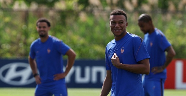 Kylian Mbappe und Co. beim Abschlusstraining vor dem Spiel gegen Senegal.