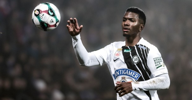 Jeyland Mitchell von Sturm Graz läuft während eines Bundesliga-Spiels