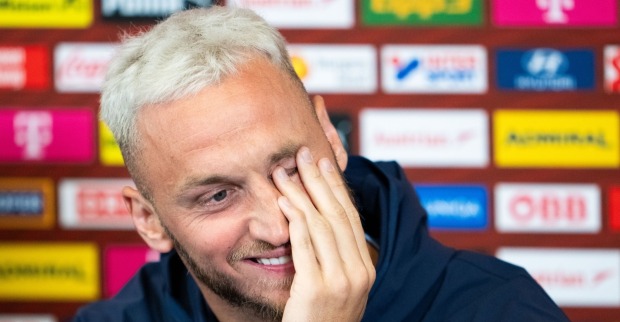 Marko Arnautovic während einer PK bei der WM 2026.