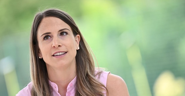 Mirjam Puchner bei der Pressekonferenz am Dienstag, wo sie ihr Karriereende bekannt gab.