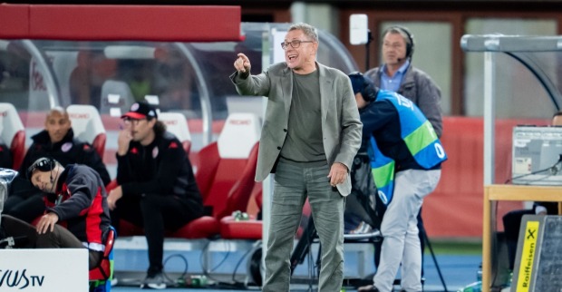 Ralf Rangnick an der Seitenlinie beim letzten Testspiel vor der WM gegen Tunesien.