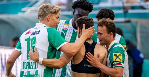 Spieler des SK Rapid Wien während einer Bundesliga-Partie im Allianz Stadion in Wien