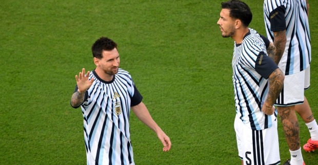 Lionel Messi beim Aufwärmen vor dem WM-Auftakt Argentiniens gegen Algerien