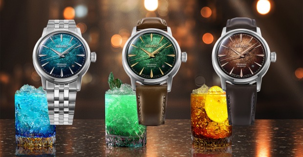 Drei Uhrenmodelle in den Farben Blau, Grün und Braun | Credit: Seiko