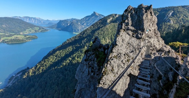 Der Klettersteig auf die Drachenwand.
