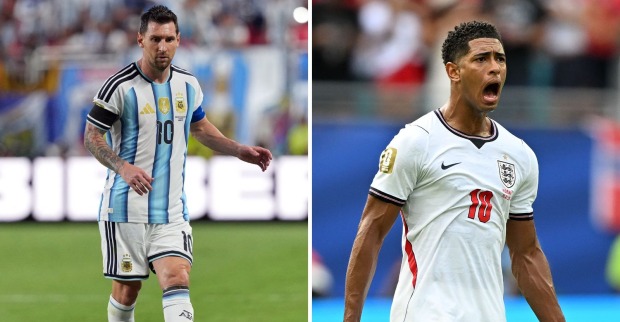 Lionel Messi und Jude Bellingham während Spielen der WM 2026