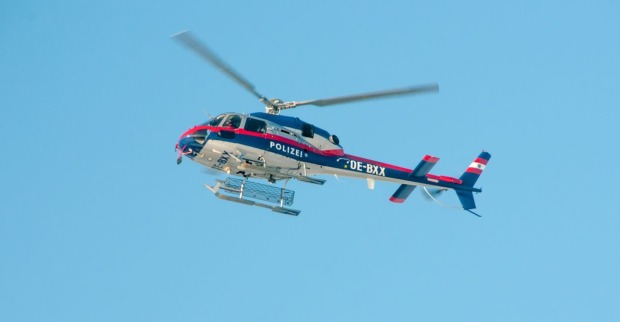 Polizeihubschrauber im Einsatz.