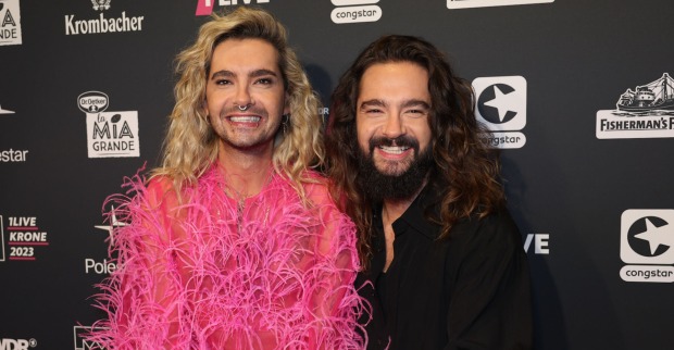 Bill und Tom Kaulitz bei einem Event in Deutschland. Die Zwillinge präsentieren „Kaulitz &amp; Kaulitz Staffel 3“, die ab 23. Juli auf Netflix startet.