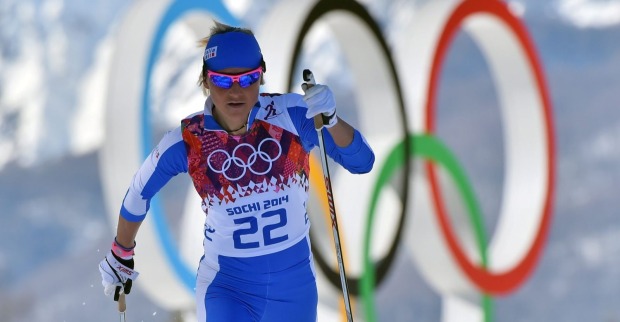 Marina Piller bei den Olympischen Winterspielen 2014 in Sotschi. Die ehemalige italienische Langläuferin spricht über den tragischen Tod ihrer Tochter nach der Geburt.