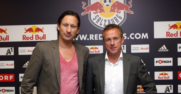 Roger Schmidt und Ralf Rangnick bei Red Bull