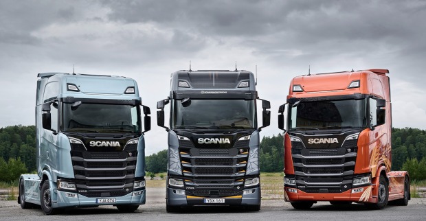 Fuhrpark mit drei Lastkraftwagen | Credit: Scania