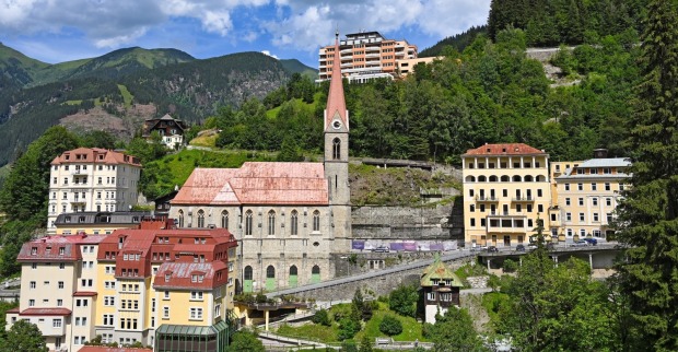 Bad Gastein: Österreichischer Ski- und Kurort in der Sommersaison.