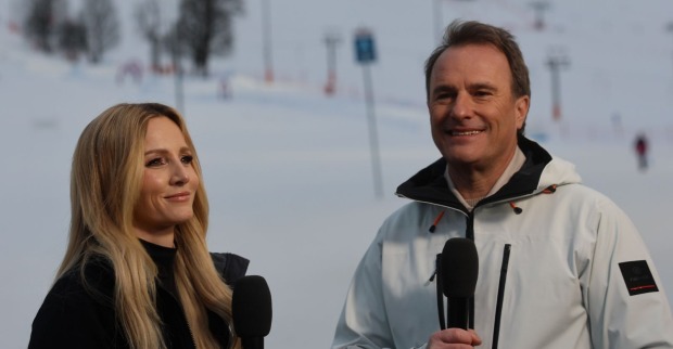 Ernst Hausleitner in Kitzbühel mit Melissa Naschenweng