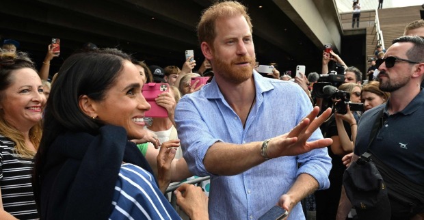 Harry und Meghan während einer Veranstaltung in Sydney