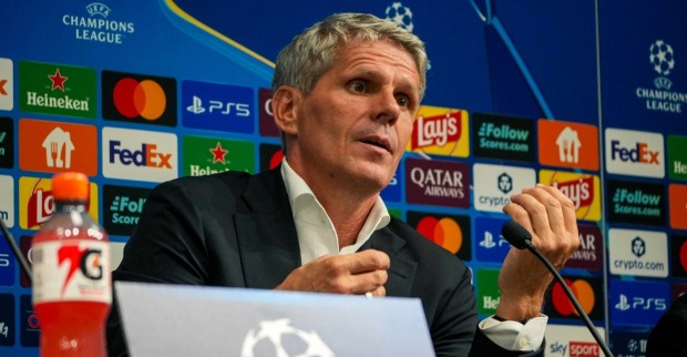 Dietmar Kühbauer (Trainer LASK Linz) bei der Pressekonferenz nach dem Sensationssieg in der CL.