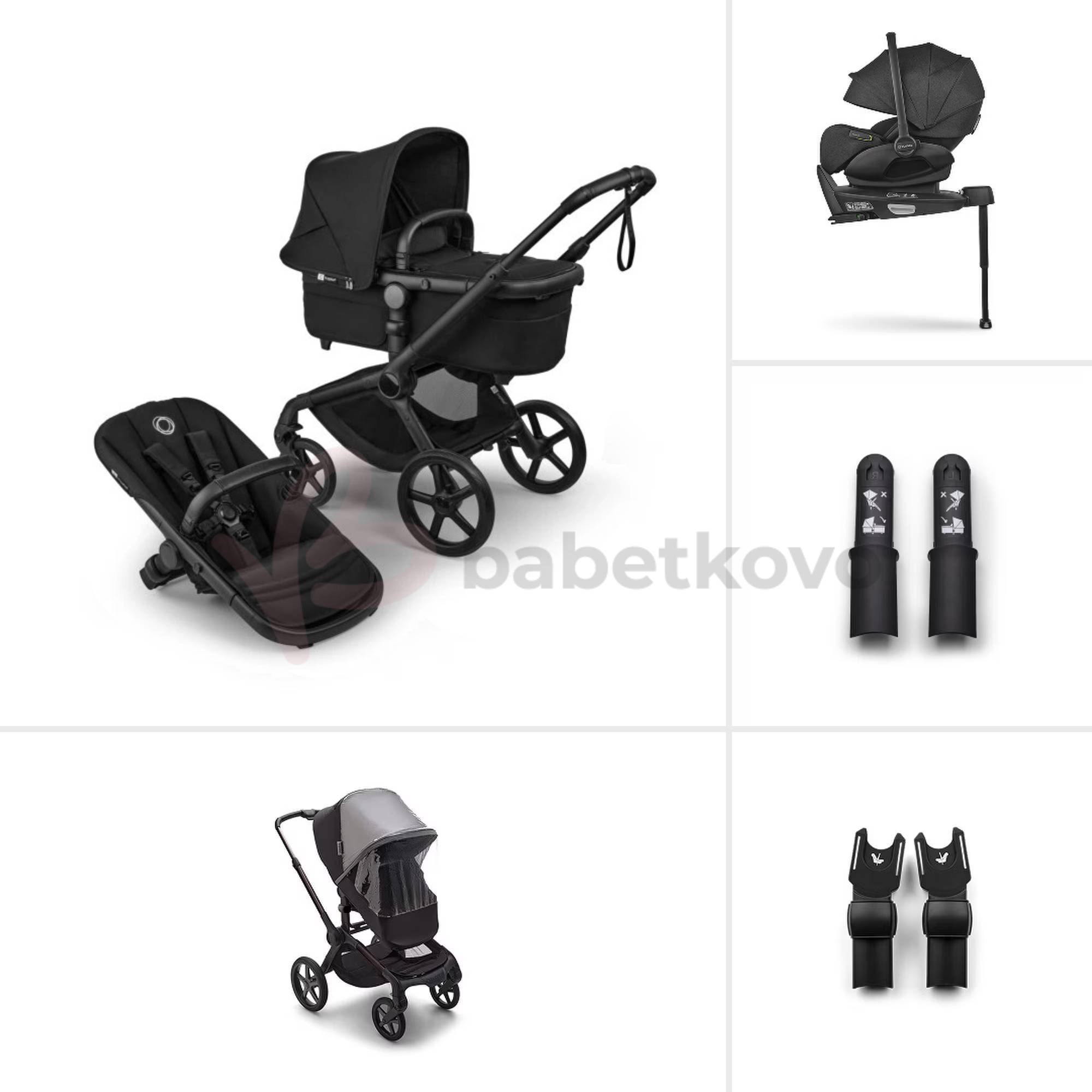 Bugaboo Fox 5 RENEW TRIO BUNDLE Black/Heritage Black-Heritage Black