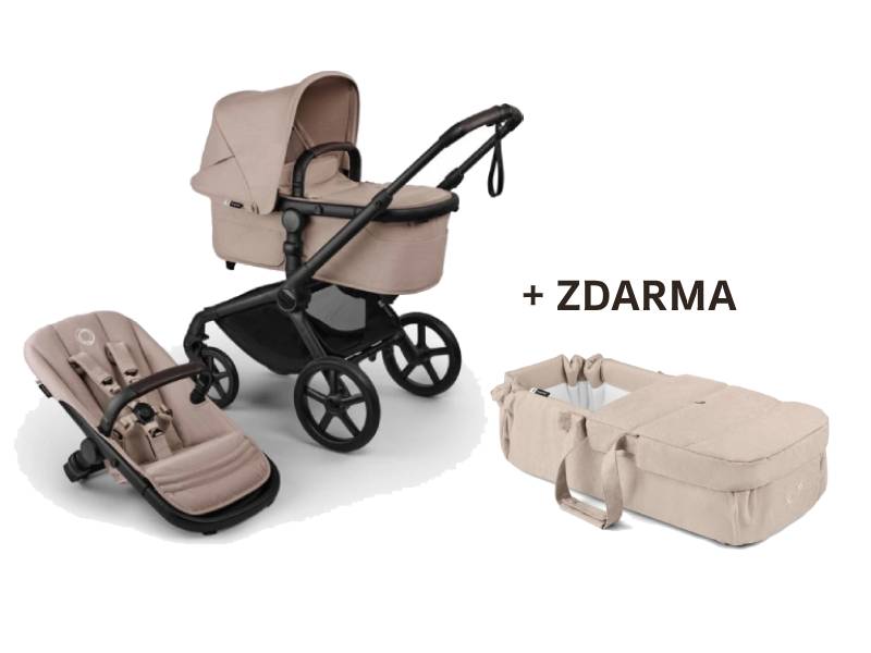 Bugaboo Fox 5 RENEW Kompletný set Black/Desert Taupe Melange-Desert Taupe Melange