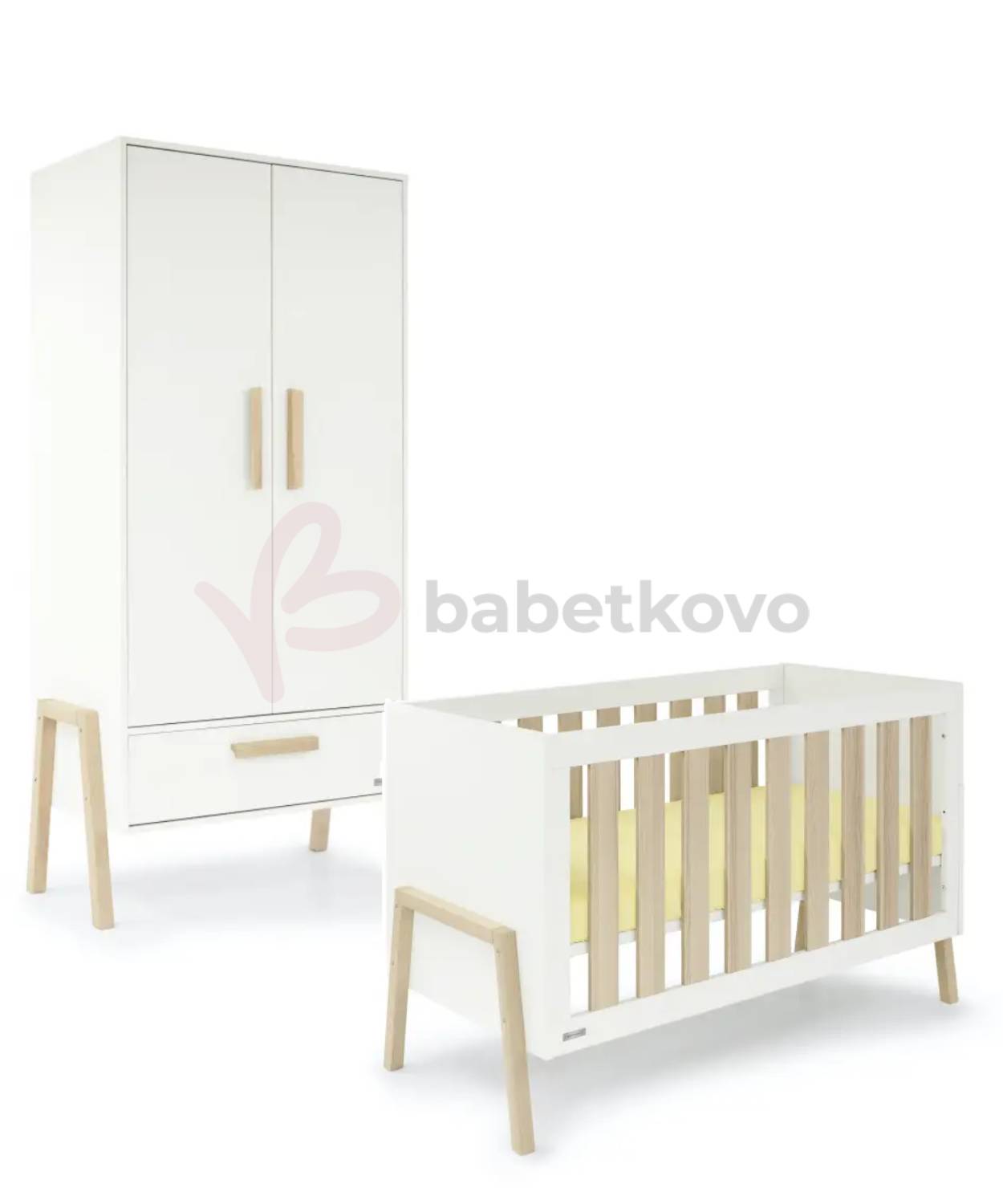 BabyStyle Arendelle Detská izba set postieľka 140x70 + skriňa