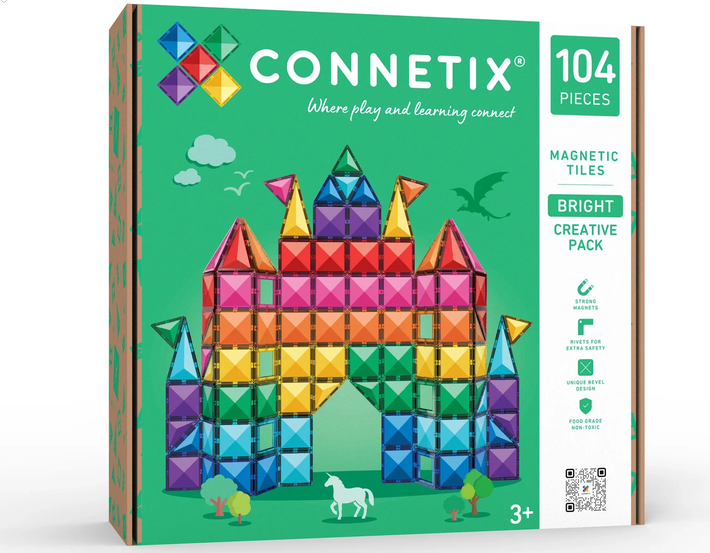 Connetix Magnetická stavebnica - Bright Creative Pack 104 ks