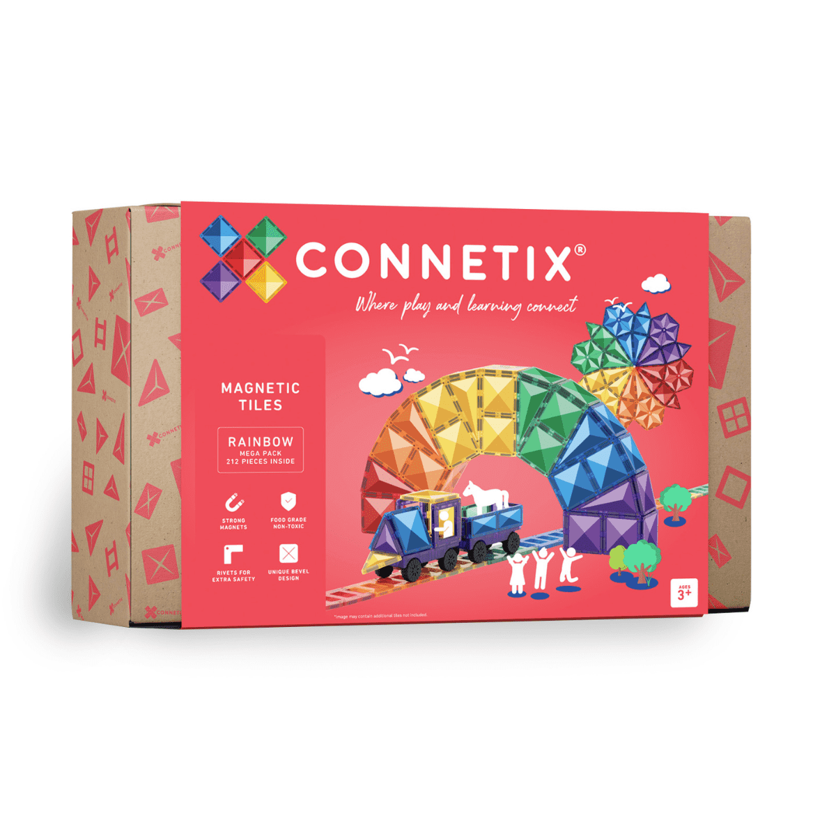 Connetix Magnetická stavebnica - Rainbow Mega Pack 212 ks