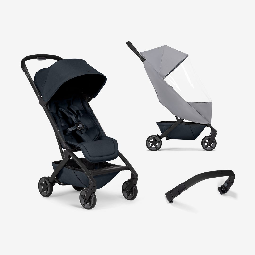Joolz Aer 2 kočík Bundle set s pláštenkou a madlom Dark Navy blue