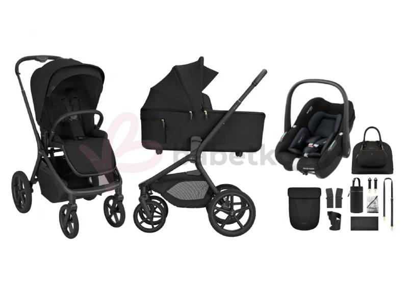 KikkaBoo Kočík 2v1 Goya + autosedačka Maxi-Cosi Pebble S Platinum Black