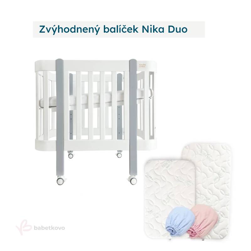 LevinFelin Zvýhodnený balíček Nika Duo Biela so sivými nožičkami