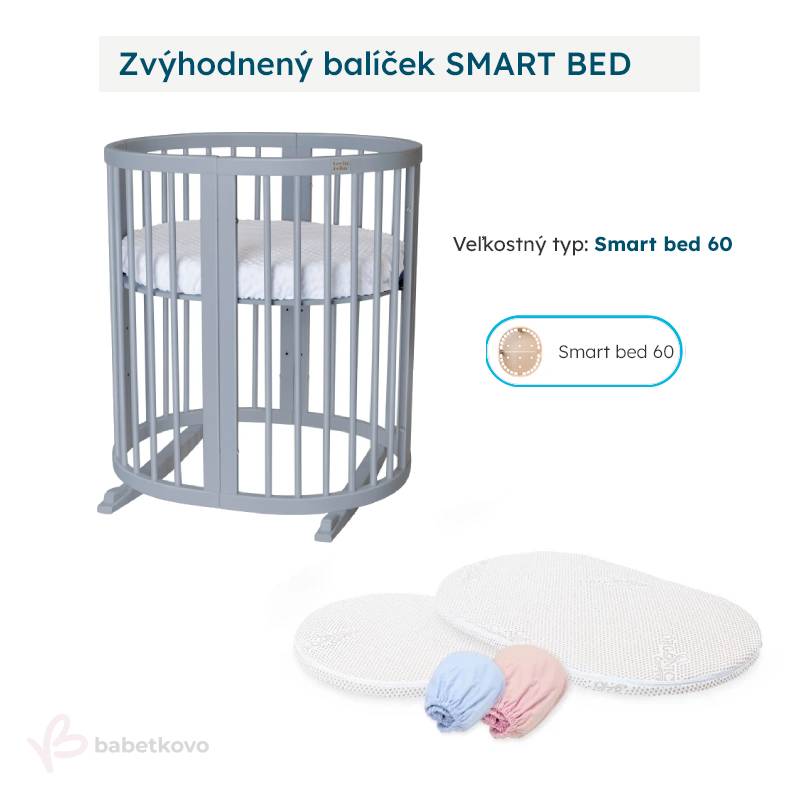 LevinFelin Zvýhodnený balíček SMART BED 60 Sivá