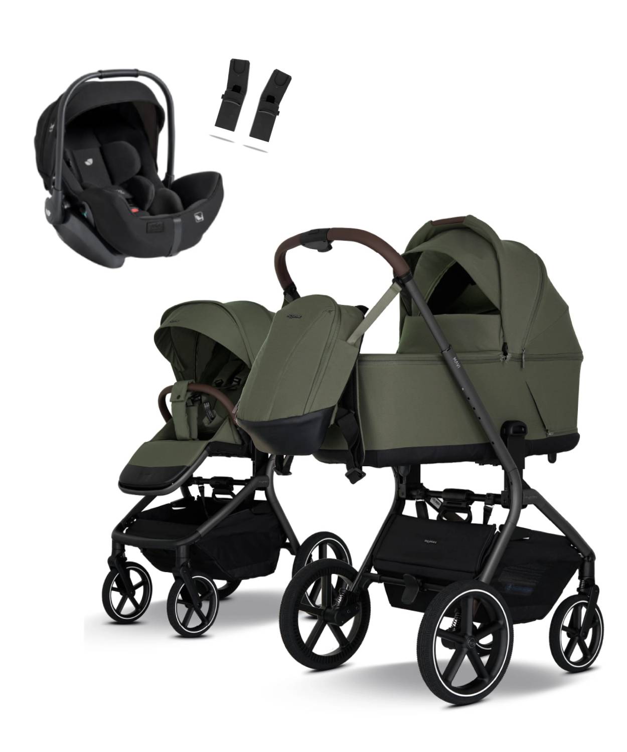 MY JUNIOR MAVI Olive Green + Autosedačka Joie i-level pro