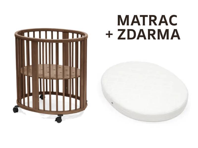 Stokke Sleepi Mini postieľka V3 Warm brown + MINI matrac ZDARMA