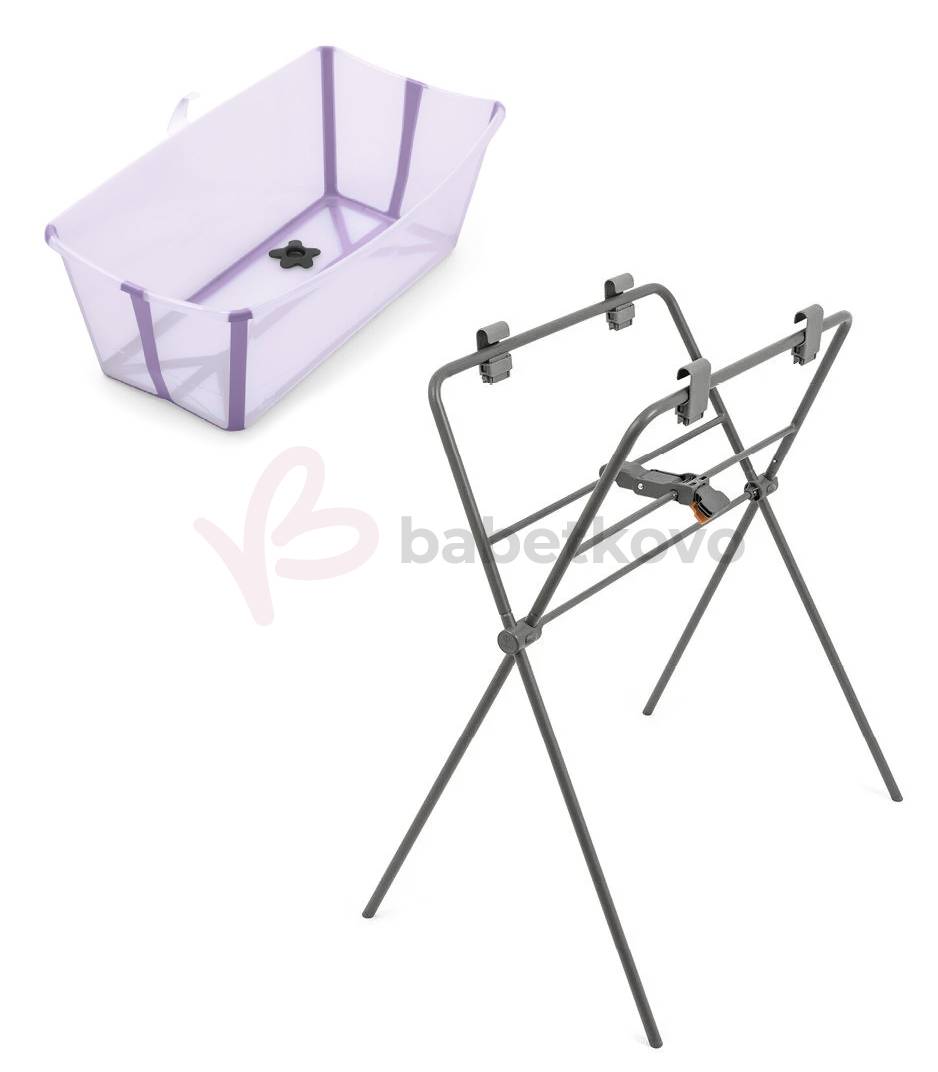 Stokke Flexi Bath Skladacia vanička na kúpanie Lavender + Stojan