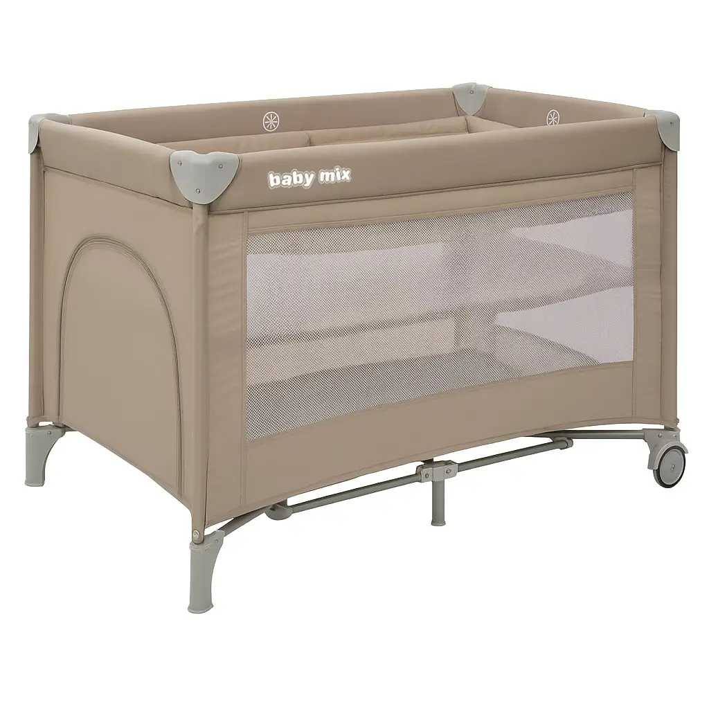 Baby Mix Detská cestovná postieľka so závesným lôžkom Lift béžová