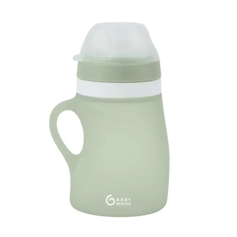 BabyMoov Silikónová fľaša 150ml Green