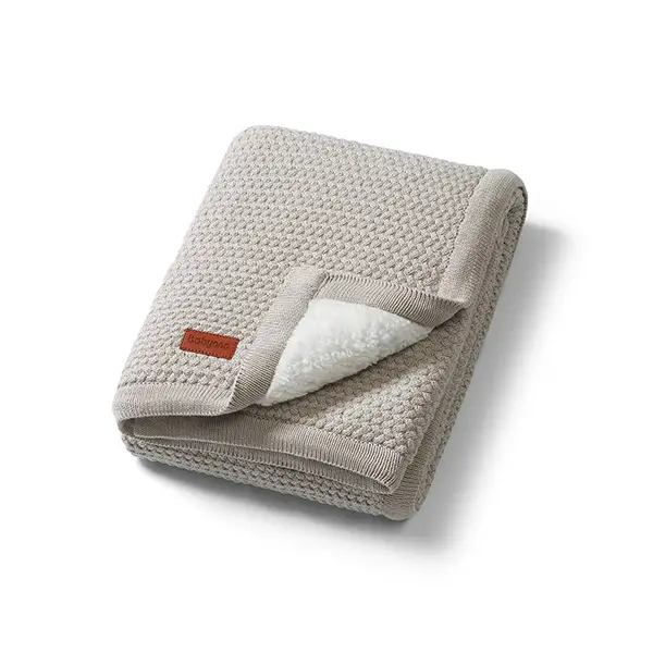 BABYONO Deka bavlnená s fleecovou podšívkou 75 x 100 cm sivá