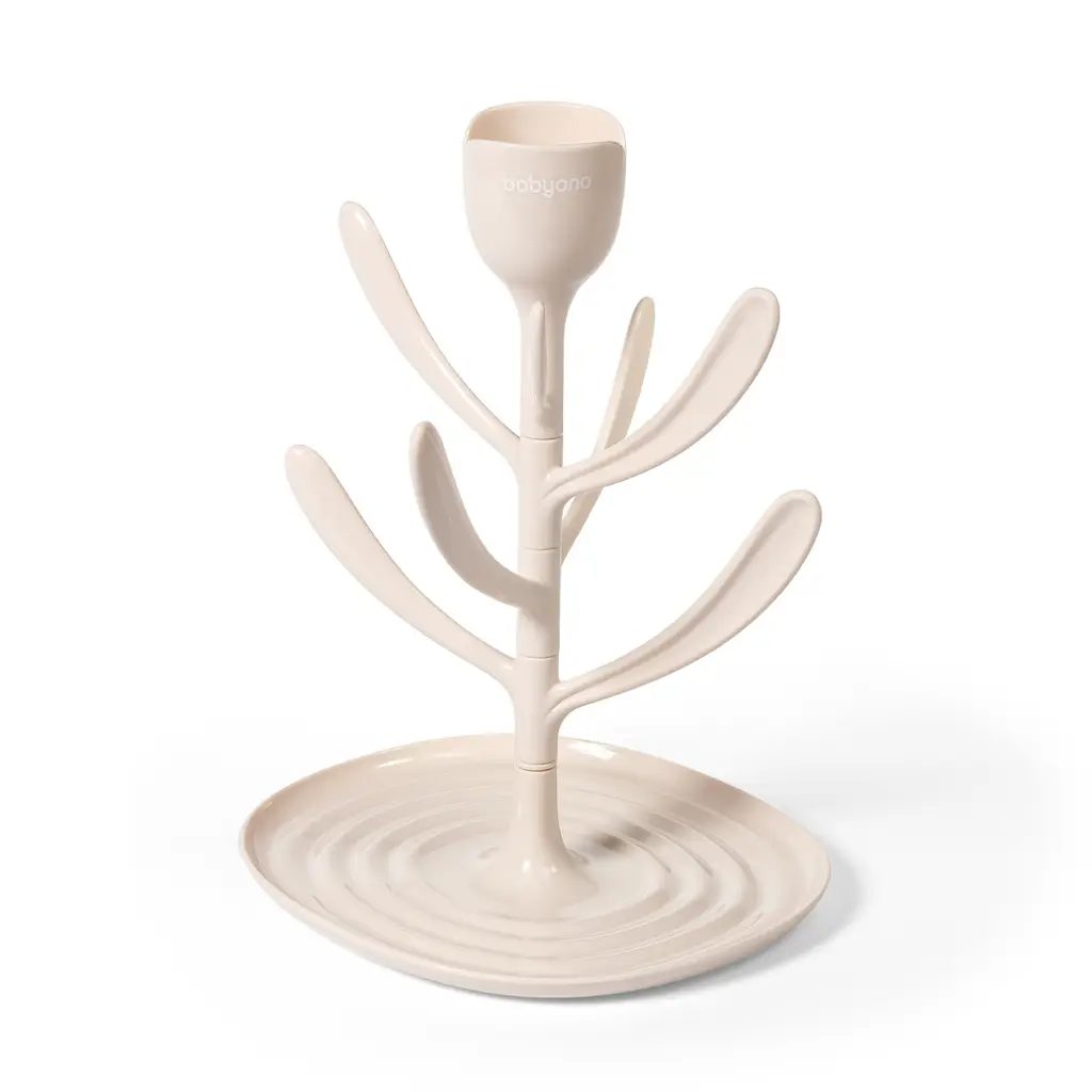 BABYONO Odkvapkávač univerzálny na fľaše a príslušenstvo Tulip Beige