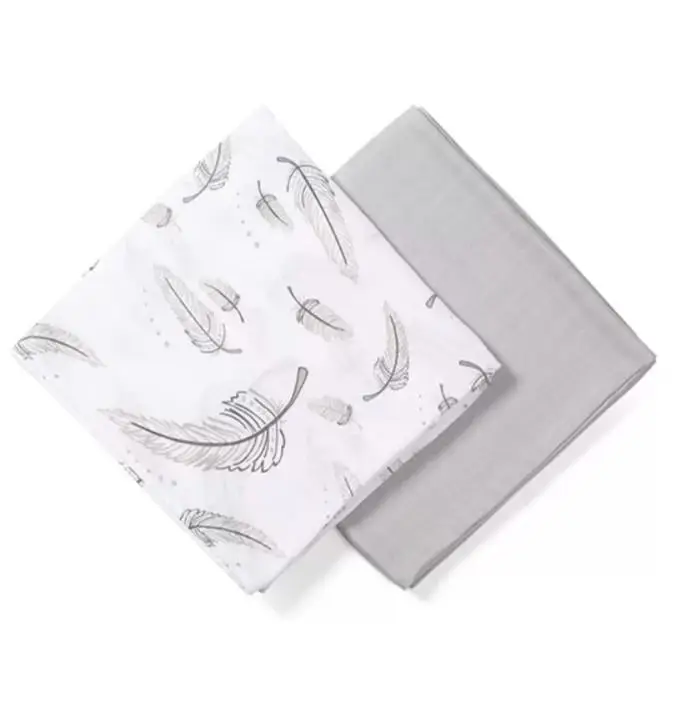 BABYONO Plienky mušelínové Bamboo Feathers 2 ks 120x120 cm