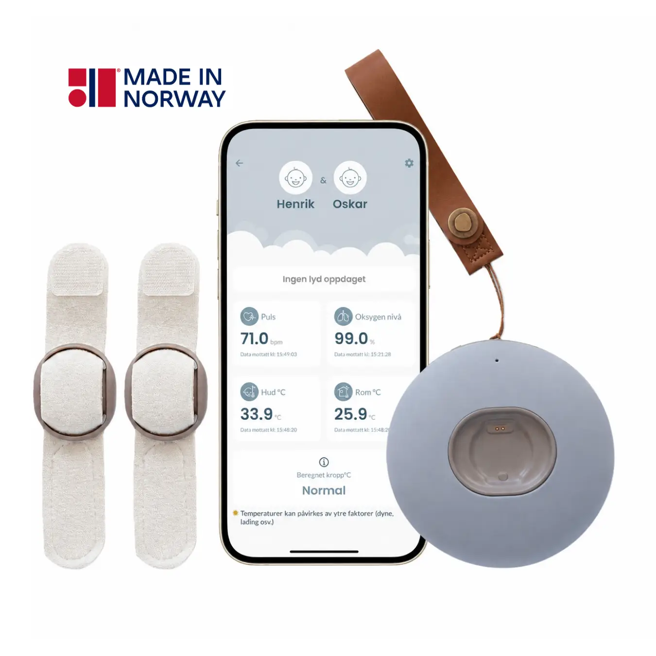 BabySensor Relax Twin, bezpečnosť pre dve deti, 0-5 rokov, pásik na ruku/nohu