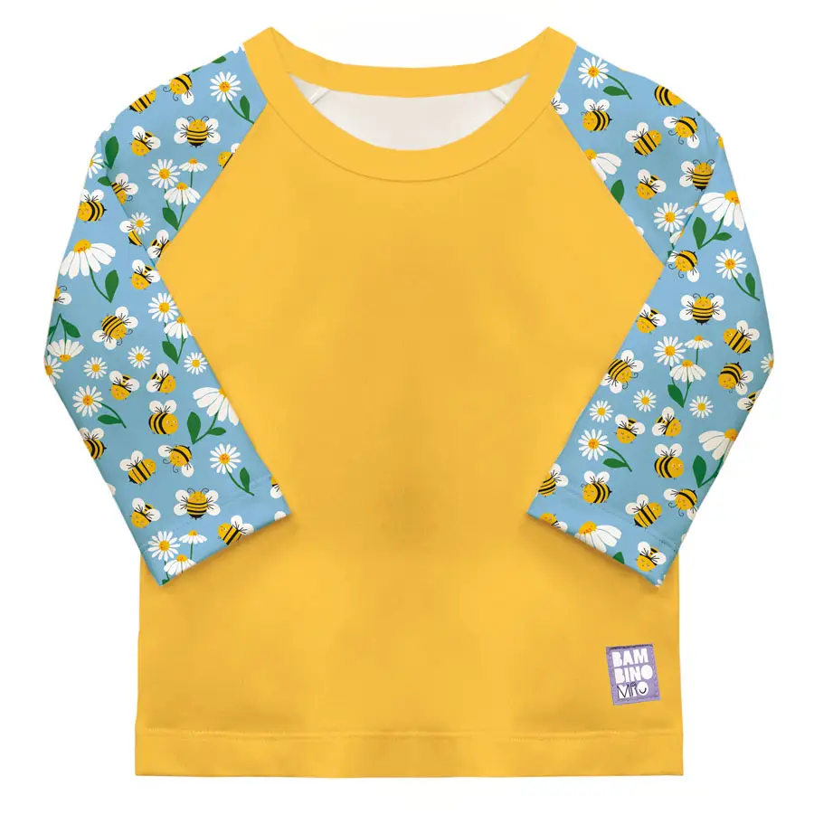 Bambino Mio detské tričko do vody s rukávom Busy Bees, 6-12 mesiacov