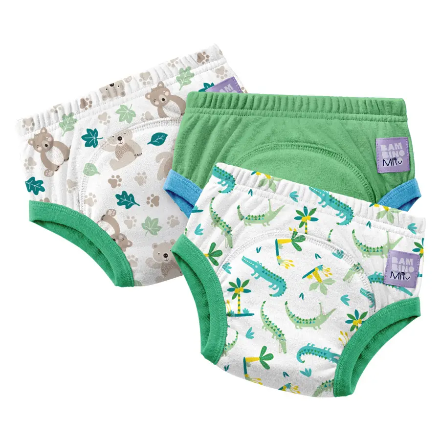Bambino Mio učiace plienky 2-3 roky 3 balenie, GREEN JUNGLE