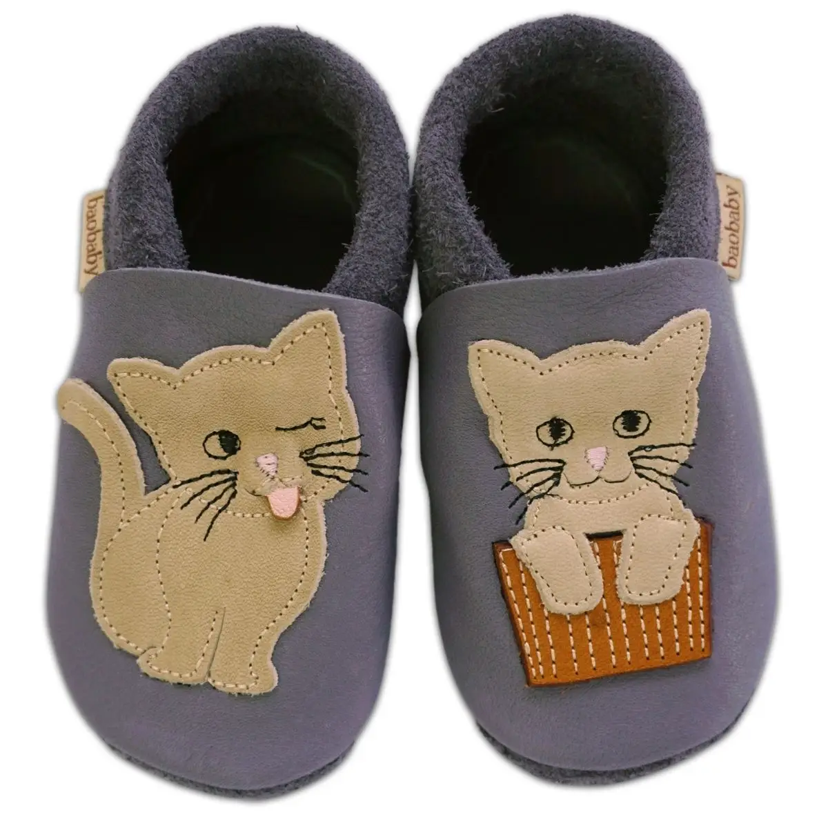 Baobaby Soft Sole capáčky,classic CATŚ Kiss Grey, kočka šedá, S