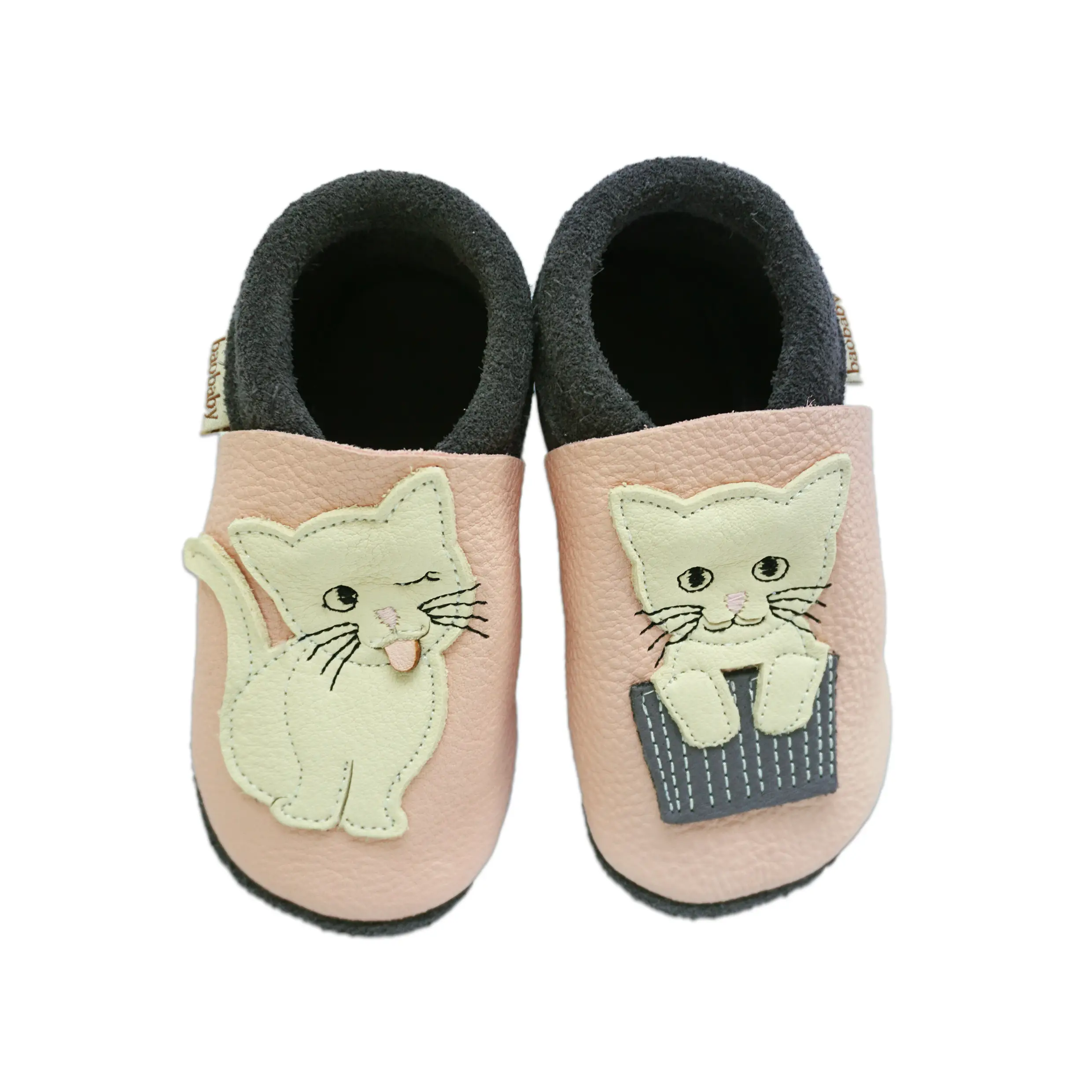 Baobaby Soft Sole capáčky,classic CATŚ Kiss Pink, kočka růžová,M