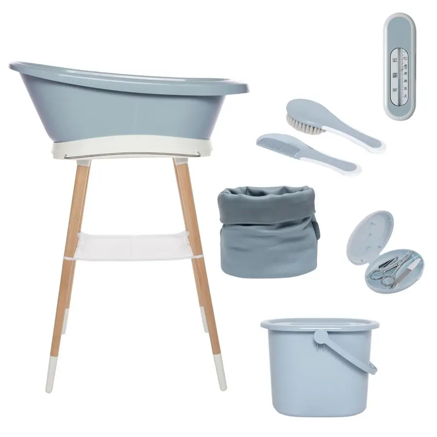Bébé-jou Kúpacia sada Sense 7 dielna Celestial Blue s textilným košíkom