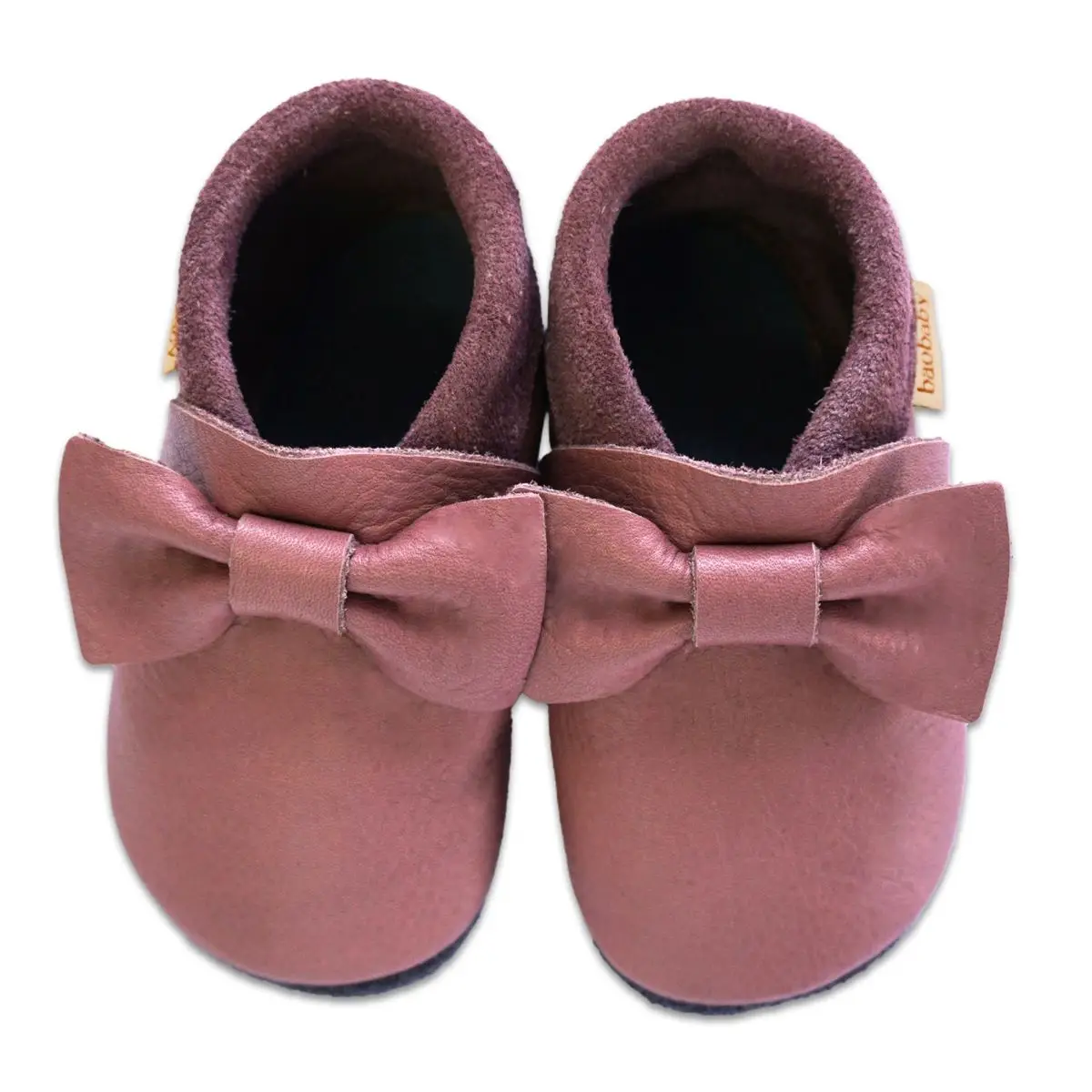 Baobaby Soft Sole capáčky,Pirouettes Grapeshape, starorůžová,mašle, M