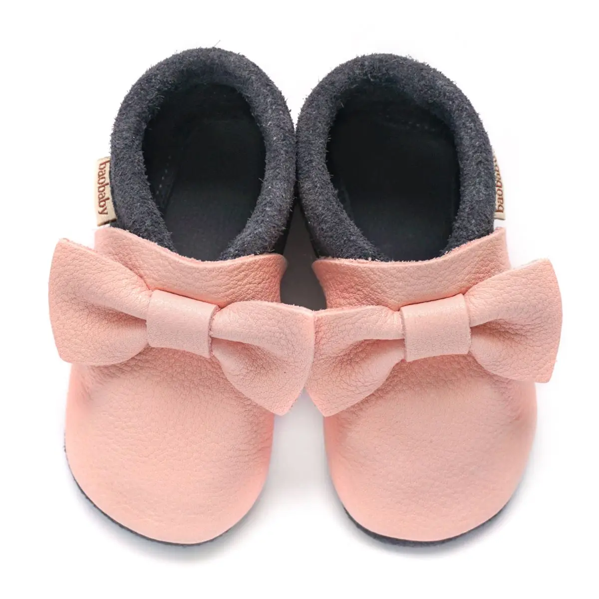 Baobaby Soft Sole capáčky,Pirouettes Pink, světle růžová,mašle, XL