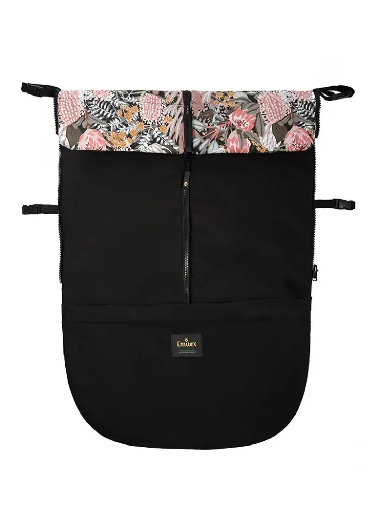 Jarní/Podzimní nepadací deka ZIBIE Black + Poppy