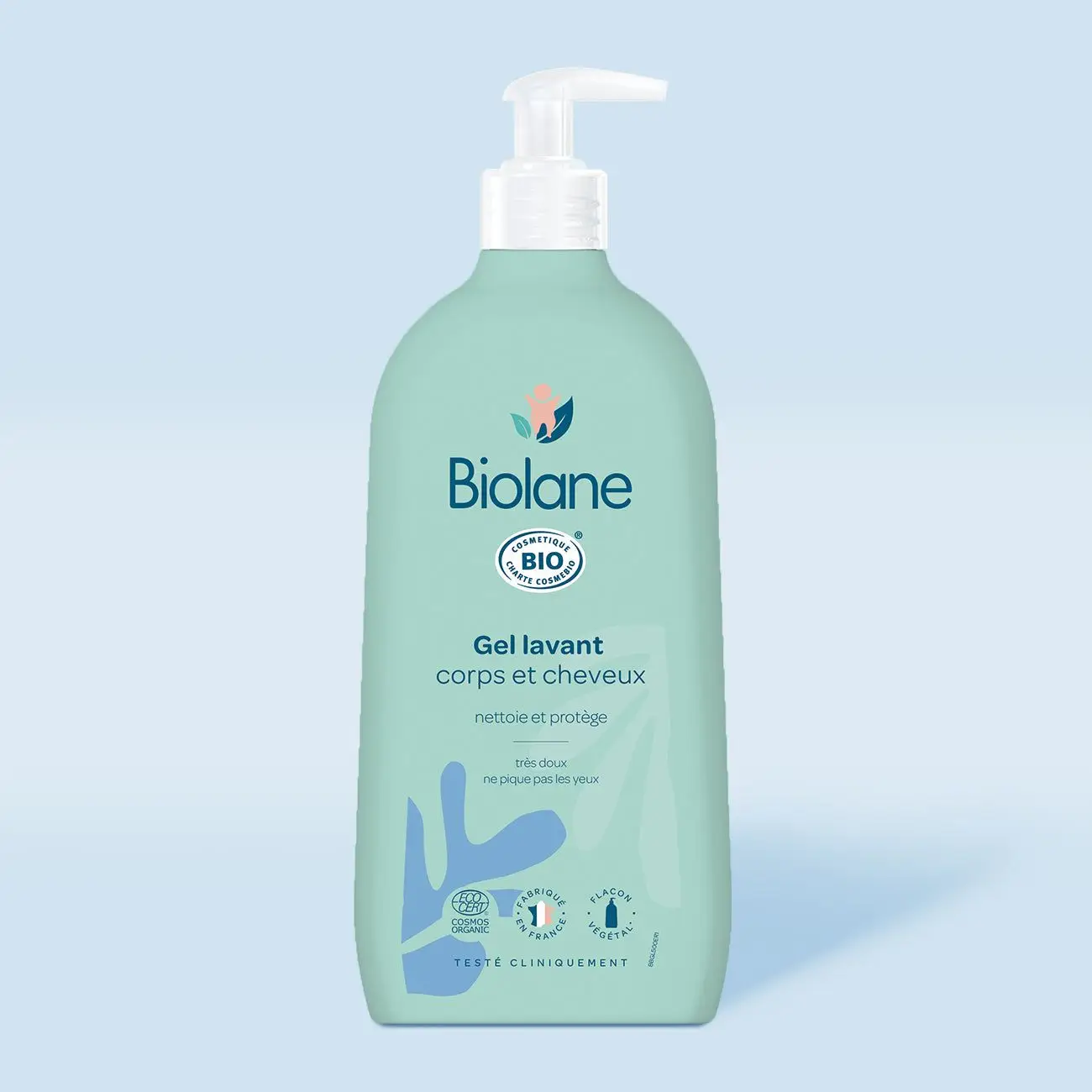 Biolane Certifikovaný organický detský sprchový gél na telo a vlasy 2 v 1-500 ml