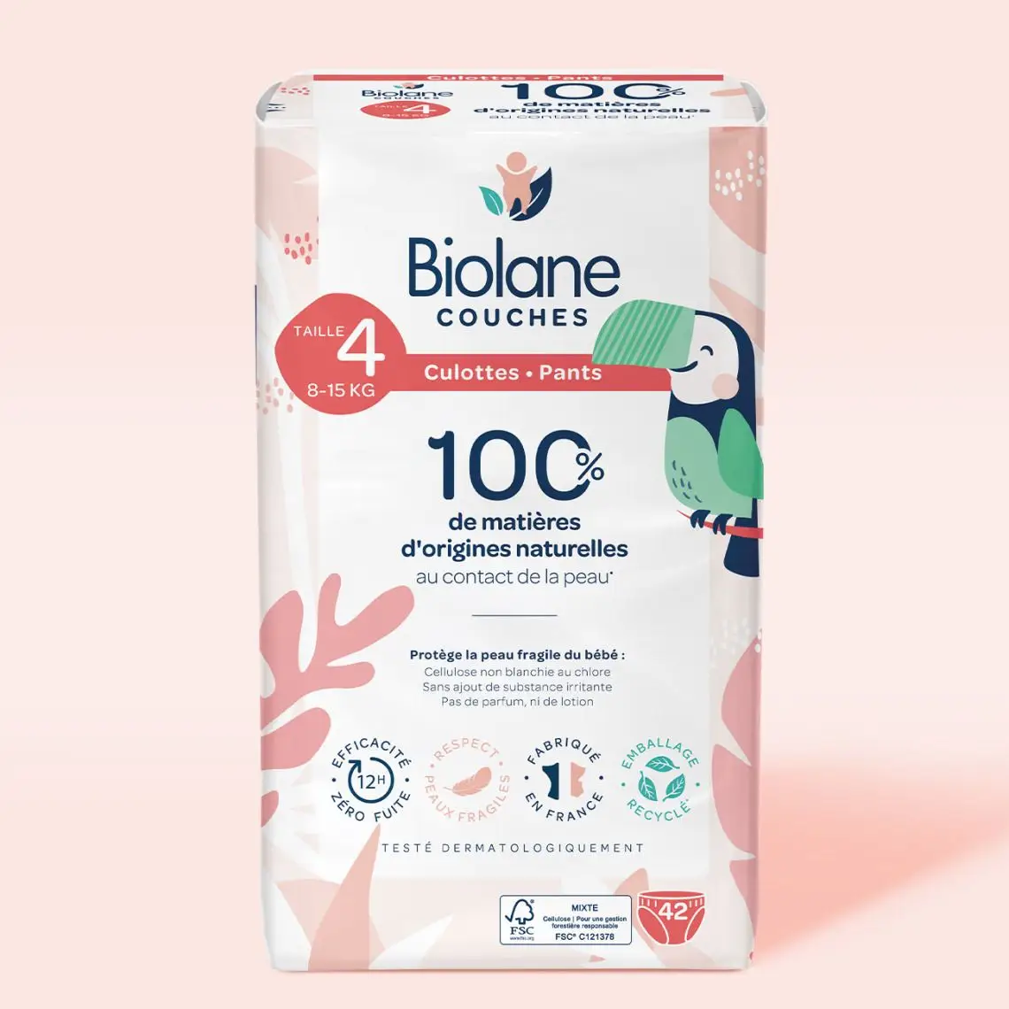 Ekologické plienkové nohavičky 4 (8-15 kg), 42 ks