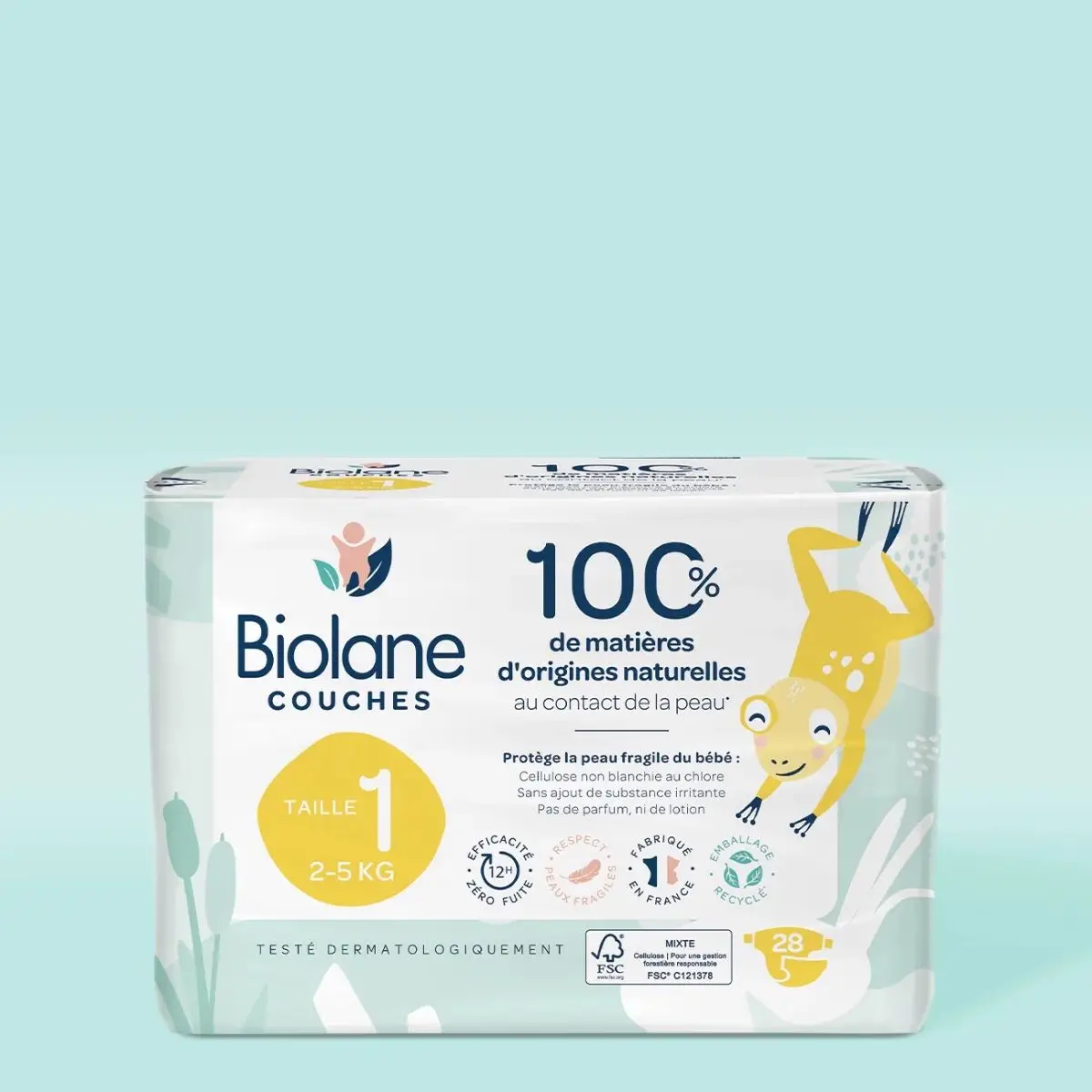 Biolane Ekologické plienky veľkosť 1 (2-5 kg), 28 ks
