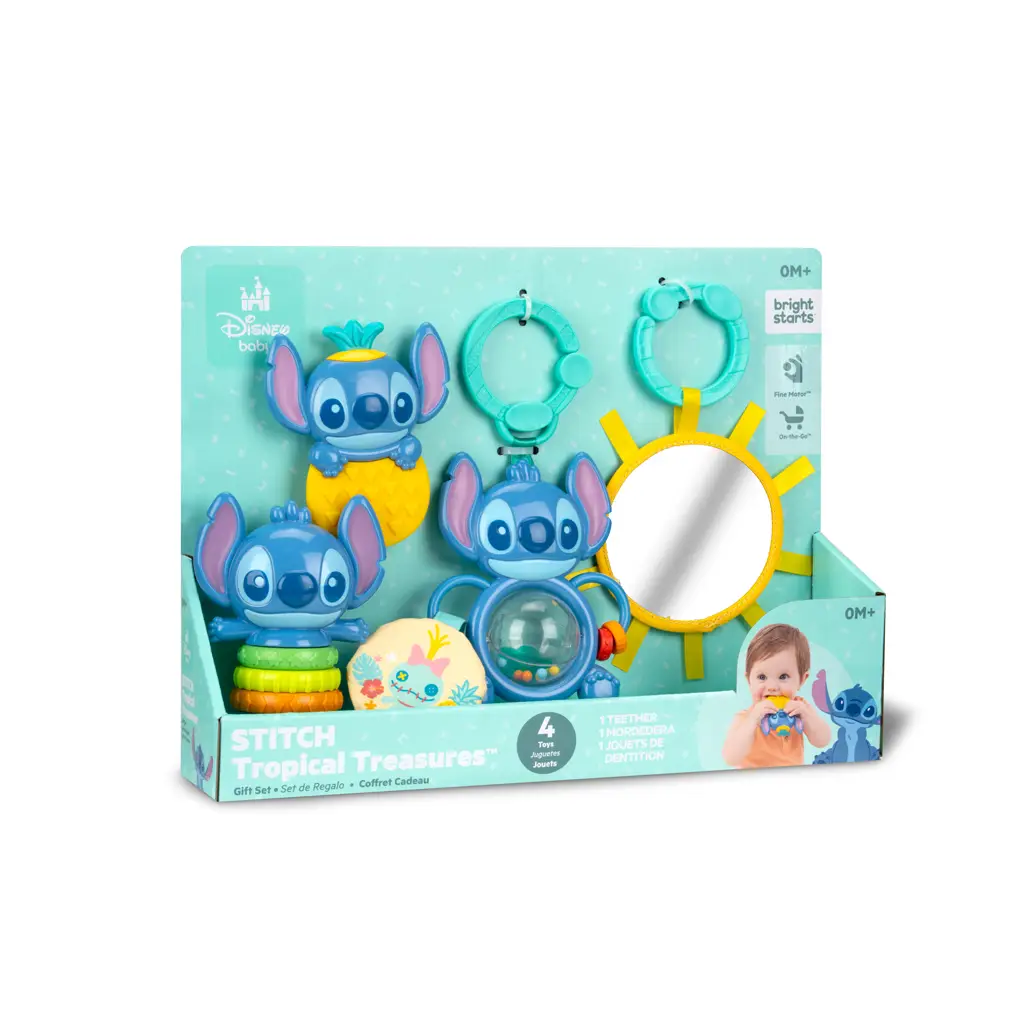 BRIGHT STARTS Sada dárková multisenzorická Stitch Tropical Treasures™, 3m+